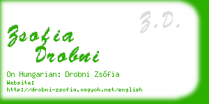 zsofia drobni business card