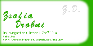 zsofia drobni business card